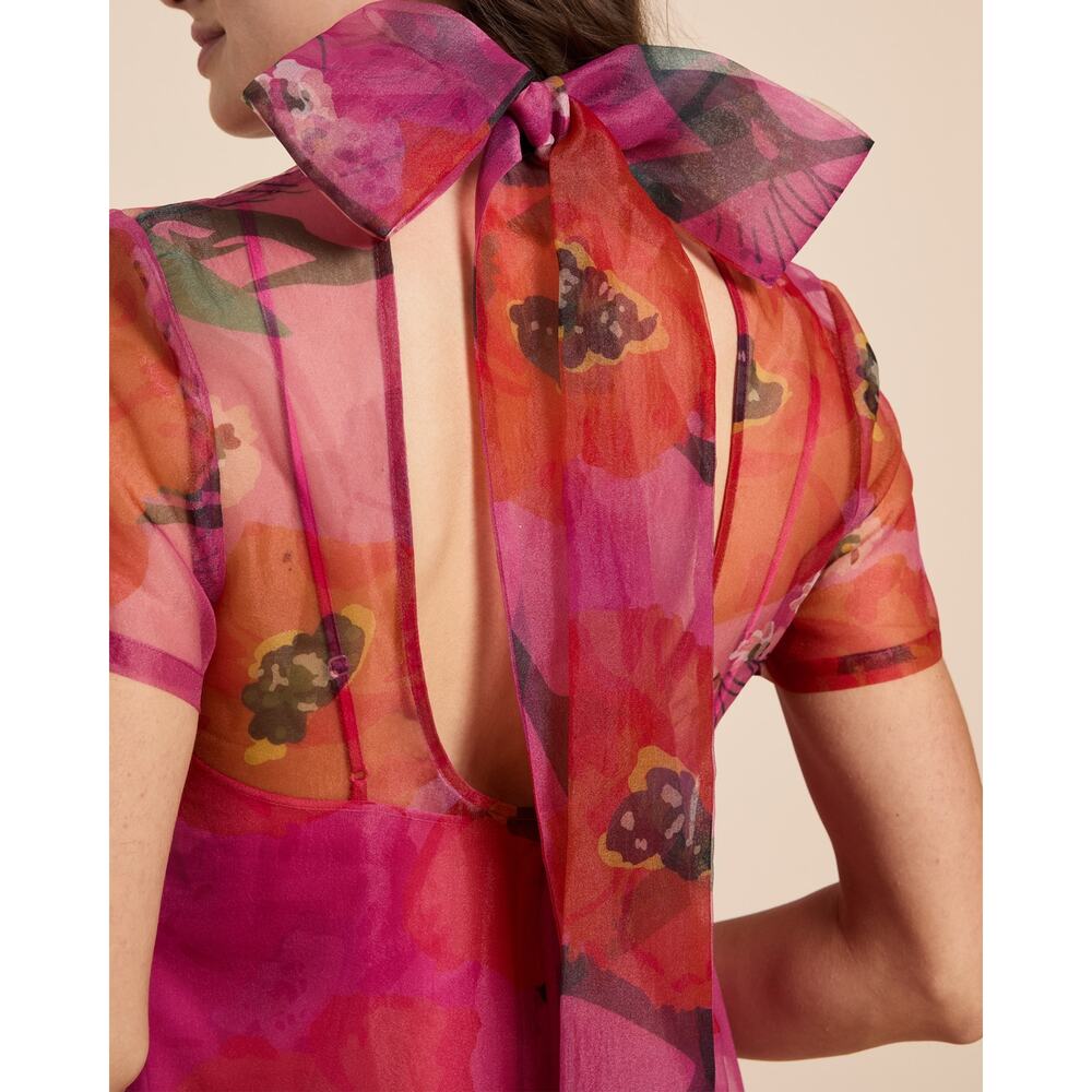 NWT Few Moda CAARA Melody Floral Dress Pink XL Whimsical Wedding Guest Resort - Picture 3 of 10